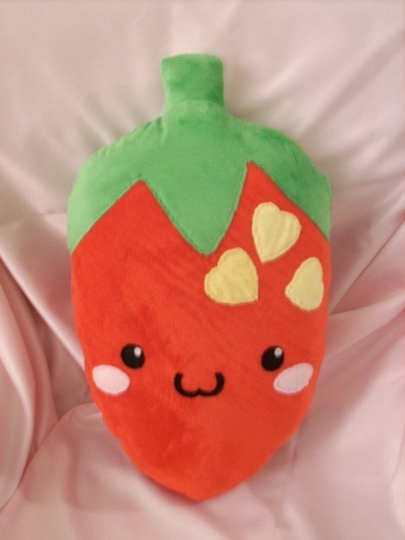 strawberry plush pillow