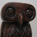 Vintage Folk Art Carved Wood Owl Great Detail
