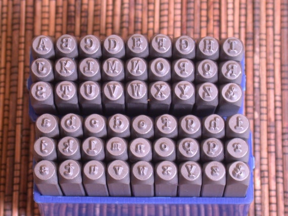 Typewriter font 3mm Metal Alphabet stamps for hand word