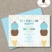 Printable DIY - Ice Cream Boy Birthday Party Invitation