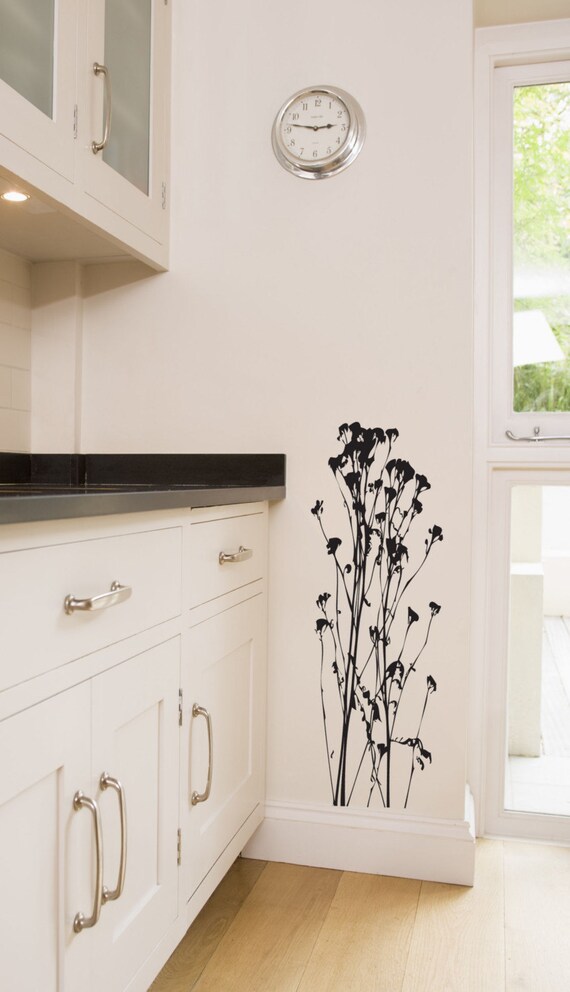 Wispy Wildflowers Wall Decal Flower Wall Decal Botanical