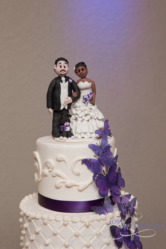 Interracial Wedding Cake Topper