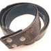 Black Distressed Leather Belt Blank