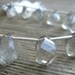 Silver Grey Topaz Spiral briolettes - 10-11mm, 1/2 strand