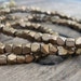 Faceted Brass Nugget Beads - 3-3.5mm, 12 inch strand