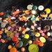 Orange you glad it's fall Vintage to new 215 Buttons shades of orange brown black and brown Halloween Autumn crafting