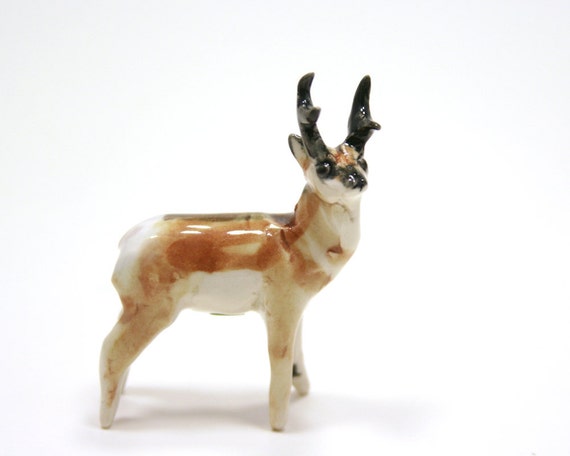 pronghorn antelope figurine antelope sculpture porcelain