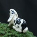 rabbit figurine - lop eared rabbit - porcelain animal figurine