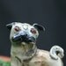 pug sculpture miniature mops playful terrarium figurine