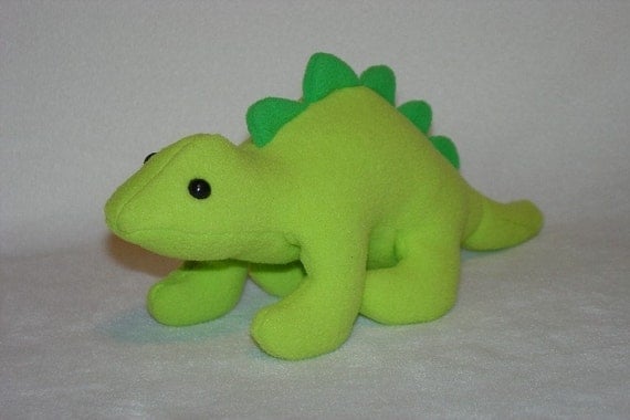 green stegosaurus plush