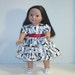Black-White Doll Dress fits 18 inch dolls