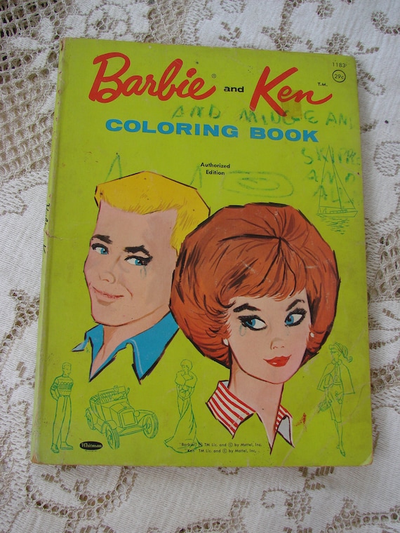 VIntage 1962 Barbie and Ken Coloring Book by thecherrychic ...