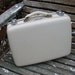 Small Vintage 1960s Era Creamy White Suitcase American Tourister