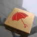 Vintage Rain Bonnet Goldtone Compact