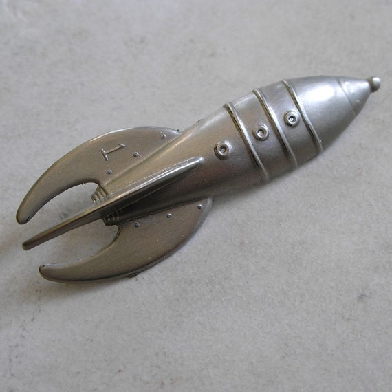 Vintage Space Ship Rocket Pin