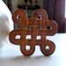 Brown Jade Pendant- Carved Endless Knot