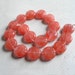 Cherry Quartz Focal Beads with Long Life Symbol