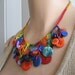 Multicolored Crochet Necklace With Buttons