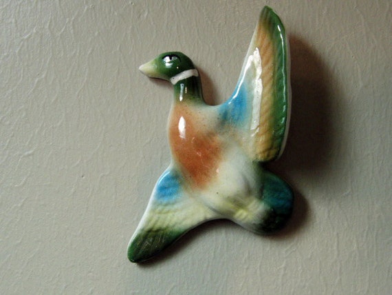 Vintage Flying Duck Wall Hanging Ceramic