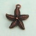 Starfish Charm Antique Copper 2 pc. AC14