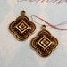 Clover Charm, Antique Gold, Trinity Brass, 2 Pc. AG212