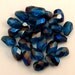 Czech Glass Beads, Firepolished Teardrops, 5X7 mm Aqua Azuro 25 Pc. C228