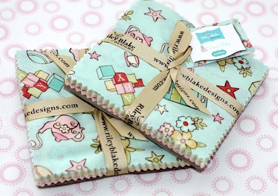 2 Packs Vintage Baby Charm Squares 5 inch by Riley Blake