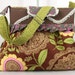 Lacework -Amy Butler-Pleated - Messenger bag-Pink--Brown-BagZGirl-Large -Diaper bag