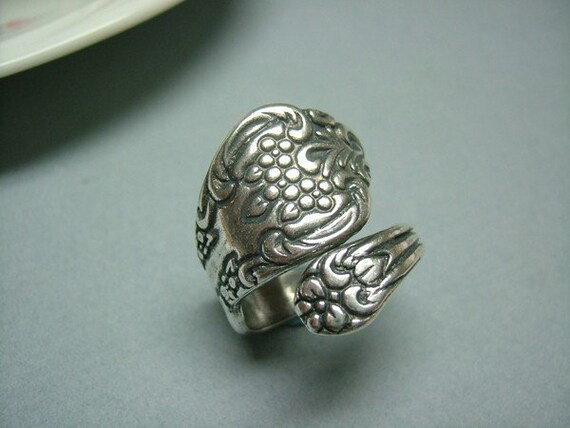 Vintage Inspired Antique Silver Spoon Ring IV