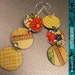 Mixed Vintage Yellows -- Tri-Drop Earrings