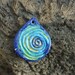 Swirl in a Teardrop Stoneware Pendant