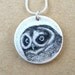 original scrimshaw ivory owl Moosup Valley Designs pendant