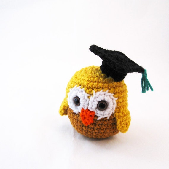 Graduation Owl Crocheted Amigurumi