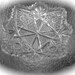 Vintage cut glass candy dish star and fan