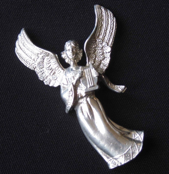 Vintage Pewter Angel by Maurice Milleur by KamiSue on Etsy