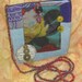 Kimono silk and denim messenger bag
