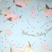 Vintage Wrapping Paper or Gift Wrap with Babies and Moon Stars and Flowers
