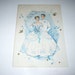 Vintage Unused Wedding Greeting Card with Glittered Bride and Groom