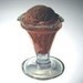 Vintage Soda Fountain Chocolate Ice Cream in Dish Sign or Die Cut