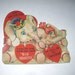 Vintage Children's Novelty Valentine Greeting Card with Elephants