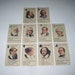 Vintage Children's Authors Playing Cards with Characters Lot of 10