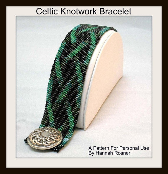 Bead Pattern Celtic Knotwork Beaded Bracelet tutorial or