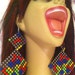 TETRIS ATARI RETRO game over piece huge oversized rubiks earring ooak rare hard find emo funky cool hot bright colors