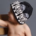 R2D2 Knit Hat For the Child in a galaxy far far away Black Silver Off White ORGANIC Cotton
