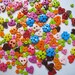 100 pcs of bright tiny heart flower buttons - 4mm to 10mm