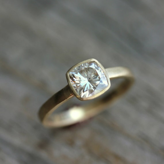 Simple gemstone engagement rings