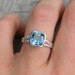 Custom SWISS BLUE TOPAZ gemstone Rapunzel Ring for Kurroh
