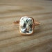 READY To SHIP Size 8, Aquamarine Cushion in 14k Rose Gold