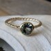 Seafaring, Blue Aquamarine and 14k Yellow Gold Ring, SIZE 7.5