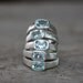 Aquamarine And Sterling Silver Ring, Cushion Cut Gemstone and Brushed Sterling Silver Ring,READY To Ship Size 7
